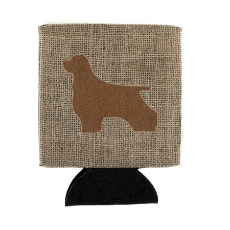 

Carolines Treasures BB1075-BL-BN-CC Cocker Spaniel Burlap and Brown BB1075 Can or Bottle Hugger Can Hugger multicolor