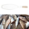 thumbnail image 3 of Milue Fish Grilling Basket Clip with Wooden Handle Outdoor Traveling Camping Picnic, 3 of 11
