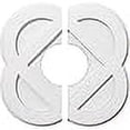 thumbnail image 3 of Ekena Millwork CMP18CE2-06000 18 Pouces OD x 6 Pouces ID Carré Charlotte Architectural Grade PVC Contemporain Médaillon de Plafond - 2 Pièces, 3 of 4