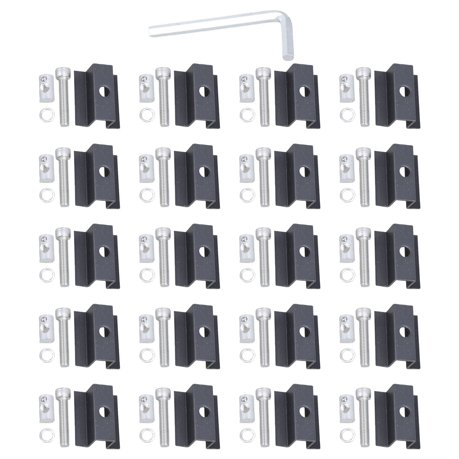 20Pcs Solars Panel Edges Clamps Aluminum Alloy Z Brackets Secure Mounting for Roof Motorhome Balconies Solar Modules