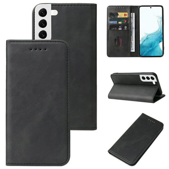 For Samsung Galaxy S22 5G Calf Texture Magnetic Flip Leather Phone Case