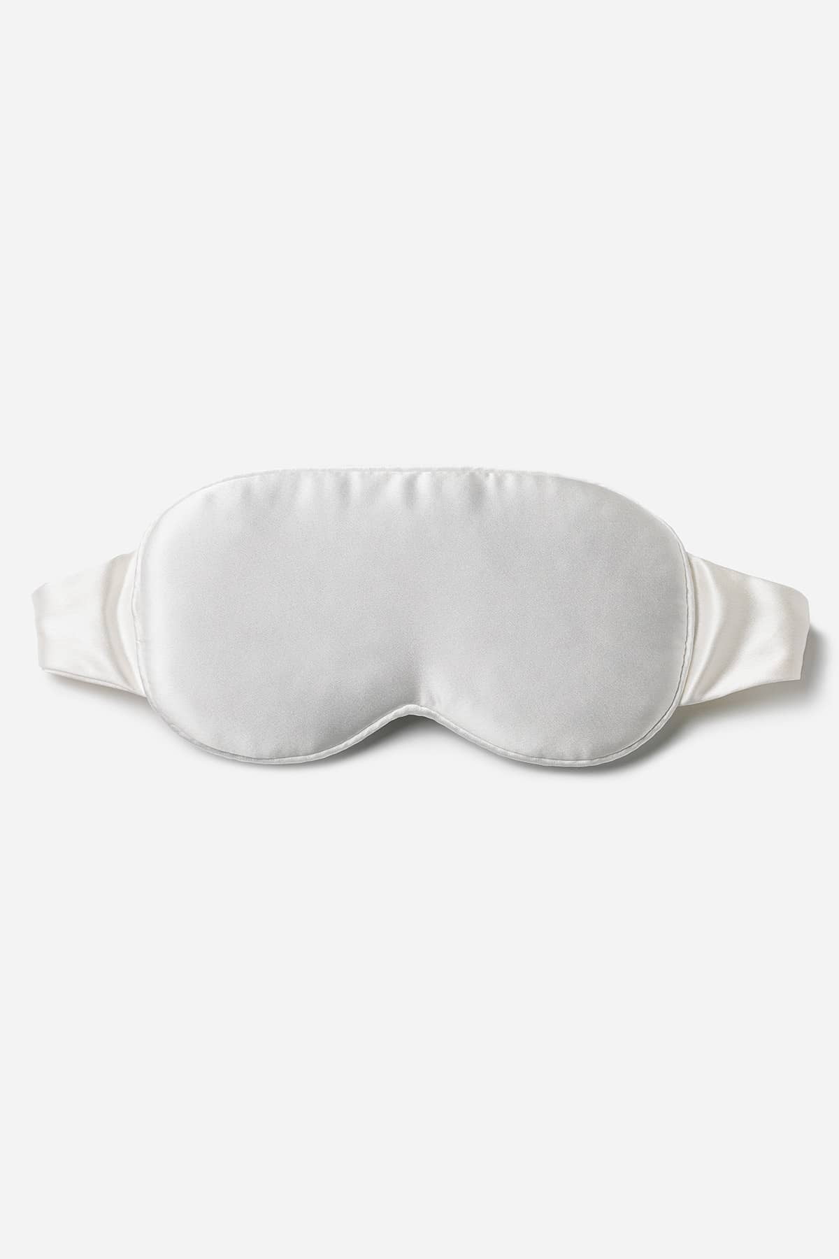 Fishers Finery 25 Momme 100% Organic Mulberry Silk Hypoallergenic Contour Eye Mask - Skin Friendly (Natural White - Undyed)