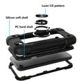 thumbnail image 3 of for iPhone 7, iPhone 8, iPhone SE 2020 Case with Ring Stand, Heavy Duty Military Grade Rugged Shockproof Silicone Rubber Magnetic Kickstand Holder Case for Women Girls For iPhone 7/8/SE 2020, Black, 3 of 8