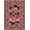 Pink, Pattern 2, variant on ODIKA Pink Interlocking Angular Labyrinth Motif Symmetrical Contemporary for Dorm Room, Small Living Apartment, Stain Resistant Low Profile