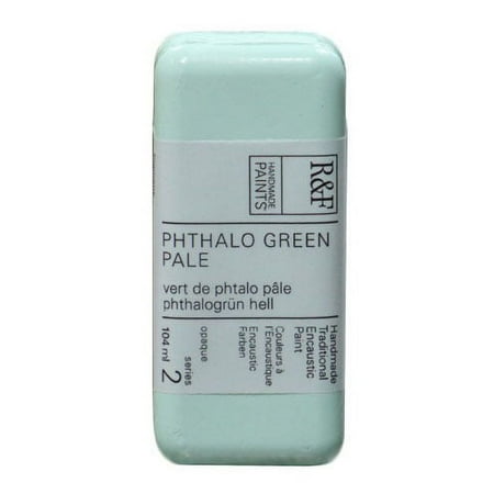 UPC: 0836943007567 | R&F Handmade Paints Encaustic Paint Cake  104ml  Phthalo Green Pale