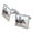 Silver, variant on Cattle Drive Western Cowboy In the Loop Square Cufflink Set - Silver or Gold