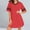 Red, variant on Abomasnow Women's Nightgown Loose Short Sleeve Sleepshirt Comfy V Neck Nightshirts Casual Cotton Pajamas Dress Sleepwear