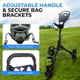thumbnail image 3 of Carrito de Golf SereneLife Plegable de 3 Ruedas con Manillar Ajustable, 3 of 7