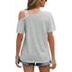 thumbnail image 4 of Camiseta informal para mujer, camiseta informal con hombros descubiertos para mujer, camiseta con hombros descubiertos, diseño a prueba de futuro, 4 of 6
