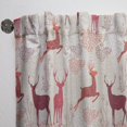 thumbnail image 3 of DESIGN ART Designart 'Patterned Christmas Deers' Animals Curtain Single Panel 52 in. wide x 63 in. high - 1 Panel 63 Inches, 3 of 5
