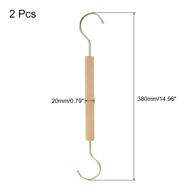 Uxcell 2Pack 15 Inch Large S Hooks Hanging Hook for Closet Kitchen