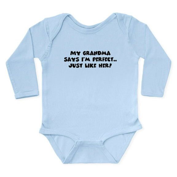 CafePress - My Grandma Body Suit - Long Sleeve Cotton Baby Bodysuit