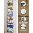 thumbnail image 5 of Delamu Kitchen Over the Doors Organizer, Adjustable 9-Tier Pantry Door Organizers and Storage, Hanging Spice Rack Shelves, Laundry Room Organization, 74in, Black, 5 of 8