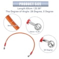 thumbnail image 5 of Unique Bargains 65cm 25.59" Length 10mm ID Motorcycle Hydraulic Brake Line Oil Hose Pipe 28° 0° Stainless Steel Orange, 5 of 6