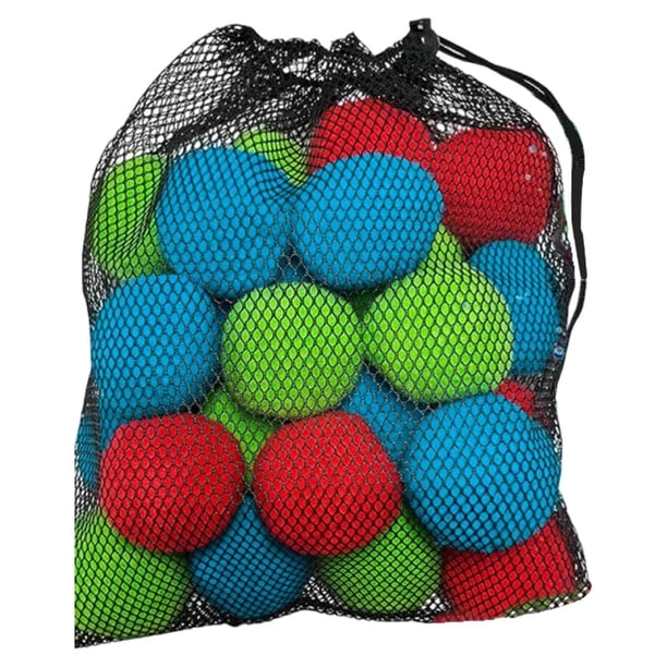 60 pelotas de agua reutilizables: juguetes portátiles, robustos y prácticos para playa y piscina. Rojo Azul Verde