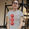 thumbnail image 3 of Tee Hunt MOM Must Obey Me T-Shirt Mother's Day Maternity Bad Mama Mommy Women's T-Shirt Tee, Gray, Medium, 3 of 5