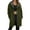 Army Green, variant on Lixiuxyad Fuzzy Hooded Jacket Women's Autumn And Winter Solid Color Mid Length Fleece Lined Zipper Jacket Green