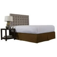 thumbnail image 1 of The Great American Store- 600 TC 100% Natural Cotton, Pleated Style Bed Skirt with 21 Inch Drop (Short Queen Size, Solid Chocolate) -Easy Fit Dust Ruffle, Covers Bed Legs & Frame, 1 of 4