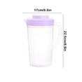 thumbnail image 2 of 2 Liter Clear Plastic Water Pitcher with Airtight Lid, Leak-Proof Clear Pitcher for Cold Drinks, Iced Tea, Lemonade and Milk Beverages, BPA-Free Drink Pitcher for Home and Kitchen Use, 2L, Purple, 2 of 7