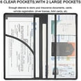 thumbnail image 4 of Car Registration and Insurance Holder  Premium Leather Registration and Insurance Card Holder vehicle Glove Box Car Organizer with Magnetic Shut for Cards Essential Document Driver Licens, 4 of 7