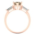 thumbnail image 4 of Clara Pucci 14K Rose Gold 2.5ct YellowMoissanite Three-Stone Ring for Women, 4 of 7