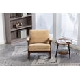 thumbnail image 2 of S-HOME Rocking Chair with Wood Frame and Upholstered Seat Ideal for Living Rooms and Sunrooms，khaki, 2 of 9