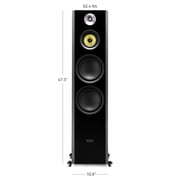 Fluance Signature HiFi 3-Way Floorstanding Tower Speakers with Dual 8 Woofers for 2-Channel Stereo Listening or Home Theater System - Black Ash/Pair (HFF)