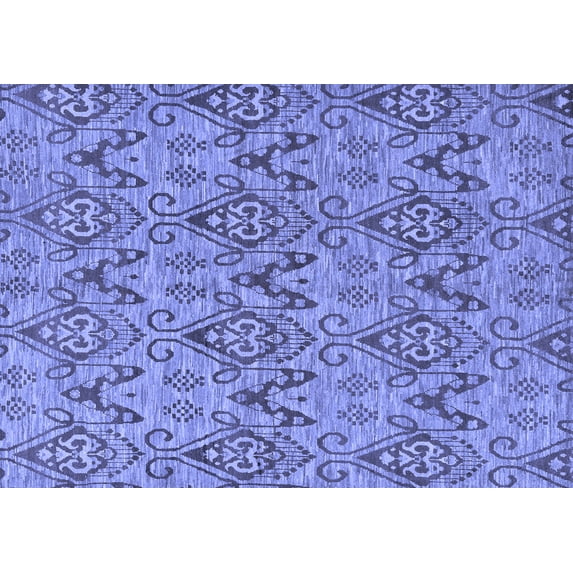 Ahgly Company Machine Washable Indoor Rectangle Abstract Blue Modern Area Rugs, 8' x 10'