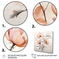 thumbnail image 3 of Designart "Minimalism in Peach and Beige Flower" Abstract Botanicals Floater Framed Canvas Wall Art, 3 of 7