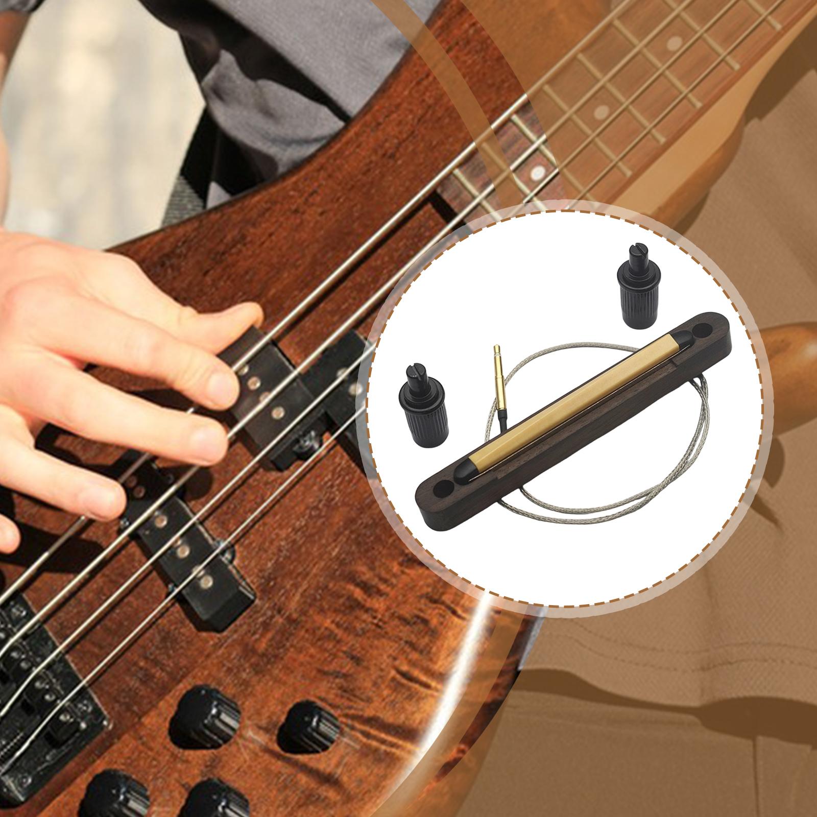 MERIGLARE Bass Pickup Acoustic Bass Piezo Pickup Bridge Saddle Pickup Strip 2.5mm Jack Connection Instrument Replacement for Musicians Rehearsal Room Recordings 6 string