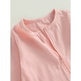 thumbnail image 5 of Cenuakty Newborn Baby Romper Pajamas Long Sleeve Crew Neck 2 Way Zipper Footless Jumpsuit Sleeper, 5 of 8
