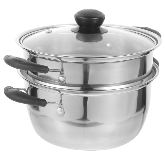UEETEK 1Pc Large Capacity Stainless Steel Steamer Pot Suitable for Home Kitchen Use
