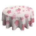 thumbnail image 4 of Pioneer Flower Floral Print Pattern Round Tablecloth 60"x60",Wrinkle Wipeable Table Cloth for Kitchen Dining Room Picnic Patio Party, 4 of 6