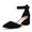 BLACK-NUBUCK, variant on Women's Strappy Chunky Heel Dress Pump Shoes Wide Width