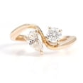 thumbnail image 3 of solitaire jewels 1.85CT Pear and Round Toi Et Moi Moissanite Engagement Ring For Women, 14K Yellow Gold, 3 of 7