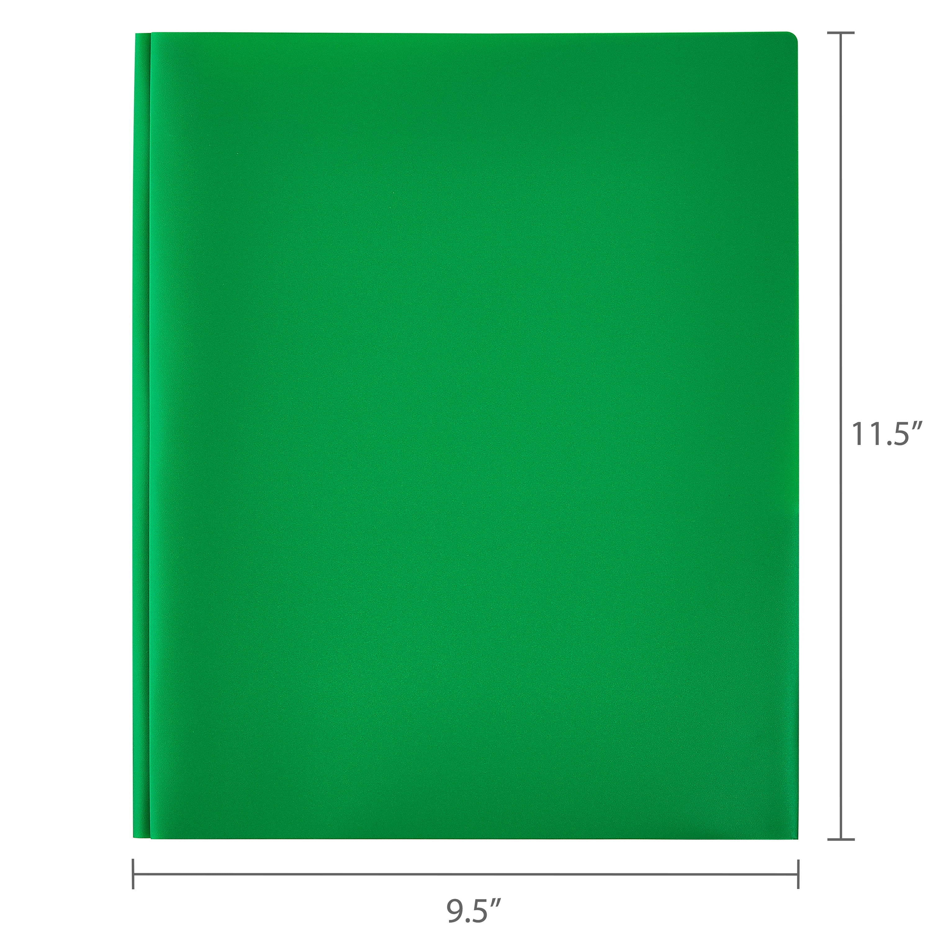 (4 pack) Pen+Gear 3-Prong 2-Pocket Poly Folders, 9.4" x 11.4", Assorted Colors, 10 Count