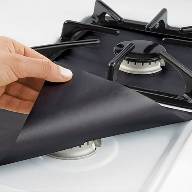 Stove Burner Cover, Double-Thick Reusable Non-Stick Heat-Resistant Gas Stove Protector, Cuttable Stove Burner Lining For Kitchen