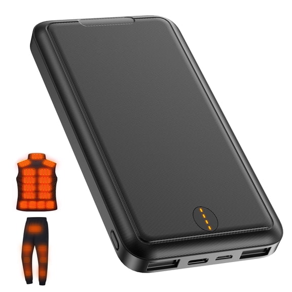 5V 2A Battery Pack Power Bank Portable Charger 10000mAh, , Slim & Portable Phone Charger for Heated Clothes, Electronic Devices.