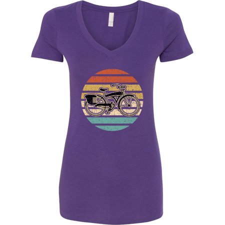 Inktastic Cycling Vintage Bicycle for Cyclist Women s V-Neck T-Shirt price history on PriceWatchPro