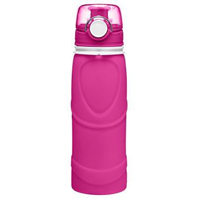 hydrosak collapsible water bottle with carrying handle, 750 ml | folds down for compact storage | leakproof, lightweight, dishwasher safe | nontoxic, odorless, tasteless,