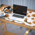 thumbnail image 3 of Long Mouse Pads for Desk,Halloween Simple Pumpkin Pattern Desk Mats on Top Of Desks, Desk Mouse Pad Extra Large with 3mm Non-Slip Base and Stitched Edge for Gaming,Office,Work,Home 35.4x15.7in, 3 of 5