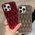 thumbnail image 6 of Water Ripple Plating Case for iPhone 14 Pro Max Soft TPU Shockproof Camera Protective Back Cover for Women Girl Glossy Water Wave Phone Case for iPhone 14 Pro Max 6.7 Inch Silver, 6 of 14
