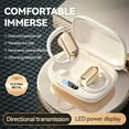 thumbnail image 4 of Auriculares colgantes Bluetooth 5.4 | Diseño ligero de oído abierto | Sonido estéreo panorámico | Baja latencia | Batería de alta duración 6H | Carga tipo C | Beige | Paquete de 2, 4 of 6