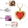 thumbnail image 4 of Birthstone Cremation Jewelry Angel Wing Heart Urn Ashes Necklace for Women Wing Heart Urn Pendant Crystal Birthstone Urns for Human Ashes Memorial Locket, 4 of 6