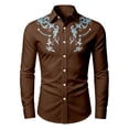 thumbnail image 4 of FYDUU Boy's Western Cowboy Shirt Printed Long Sleeve Shirts Vintage Casual Button Up Blouses Regular Fit Dress Shirts For Kids Festival Tops 4-5 Years, 4 of 4