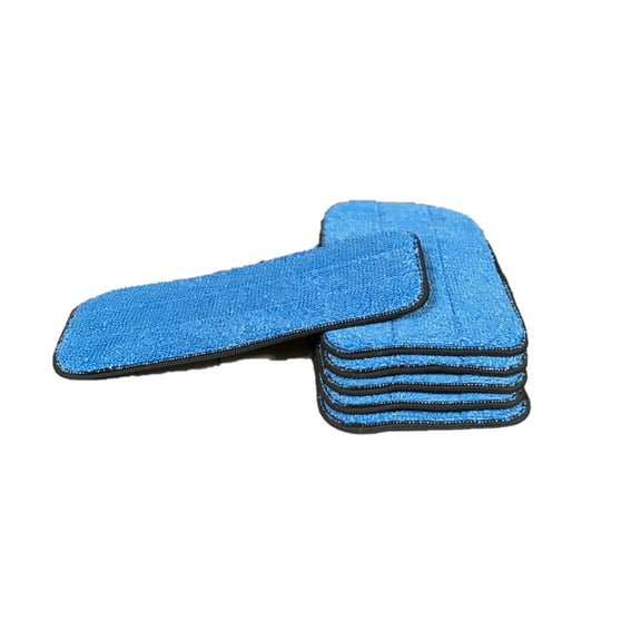 Real Clean 10 Inch Microfiber Wet and Dry Mop Pad Refills Fits 9 to 10 Inch Mop Frames (Pack of 6)