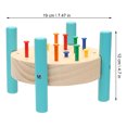 thumbnail image 2 of FONWILYO Wooden Nailing Pounding Workbench Hammer Toy 19x19cm for Child Pounding Bench Educational 1 Set, 2 of 5