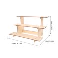 thumbnail image 3 of WEUVEB Wooden Retail Display Stand Beige Countertop Organizer Rack for Store or Home, 1-Piece Wood Display Shelf, 3 of 8