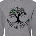 thumbnail image 4 of Inktastic Save the Planet Tree Design with Green Leaves Long Sleeve T-Shirt, 4 of 5