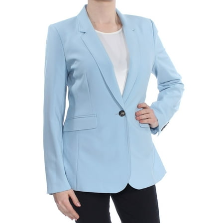 DKNY $139 Womens New 1103 Light Blue Wear To Work Suit Jacket 10 B B